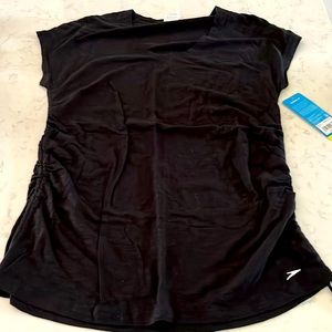 V-neck black Speedo swim cover up, S/P, NWT